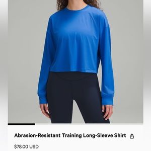 Lululemon Abrasion Resistant Long Sleeve Training Shirt Women